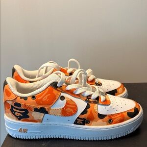 Nike Kids Sneakers - Orange, Black, White